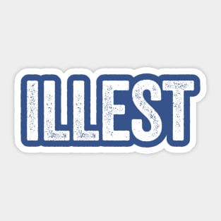 Illest White Sticker